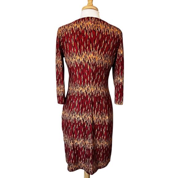 90s Jodi Kristopher Metallic Flames Faux Suede Cold Shoulder Vampire Goth Dress - Picture 7 of 9